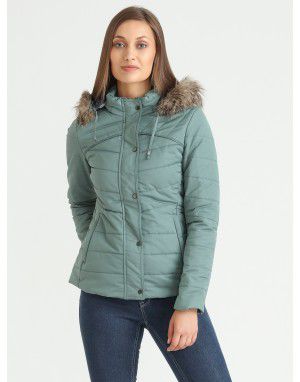 Women Quilted  Jacket Mint